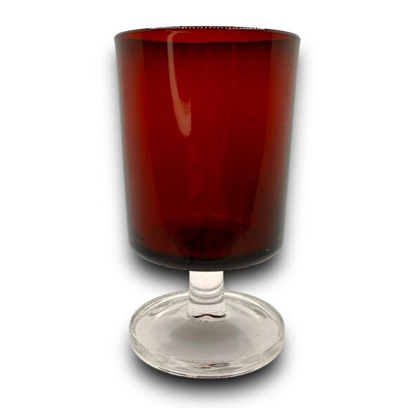 Arcoroc Luminarc France Cavalier Ruby Red Glass 6oz  4" Wine Cocktail Cordial 4 - Picture 8 of 8